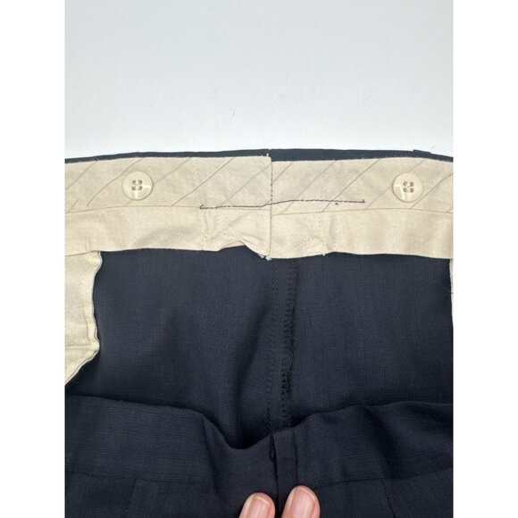 VTG Hickey Freeman By Nordstrom 2 Piece Suit Navy 100% Wool USA Union Made 46 R - Picture 16 of 16